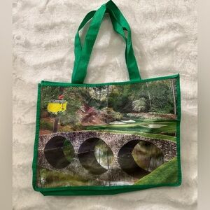 Masters reusable lightweight tote bag. Amen corner picture.